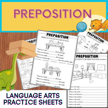 Preview of PREPOSITIONs practice sheets for 1st grade