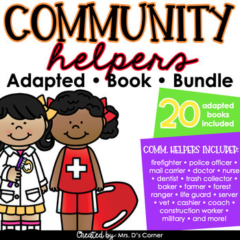 Preview of Community Helpers Adapted Book Bundle [ 21 books included! ]