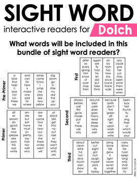 Dolch Sight Word Readers - Read & Trace Mini-Books – Proud to be Primary