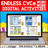 Endless CVCe | Magic E Word Work for Google and Seesaw
