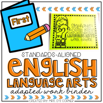 Preview of First Gr English Language Arts Adapted Work Binder® { Standards Aligned }