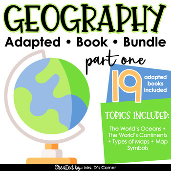 Preview of Geography Part 1 Adapted Book Bundle [ Level 1 and 2 ] | Geography Books