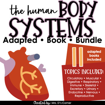 Preview of Human Body Systems Adapted Book Bundle [ Level 1 and 2 ] 11 Body Systems