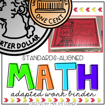 Math Adapted Work Binder - Standards Aligned (for Special Needs)