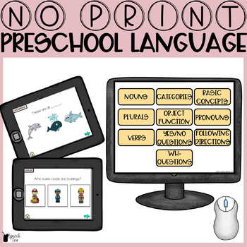 Preview of Digital Preschool Language Screener, Progress Monitoring, & more