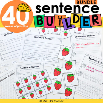 Preview of Sentence Builder Bundle |Special Education Writing Bundle