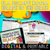 Summer Escape Room | Escape to the Beach | ELA Escape Room End of Year Review