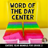 Word of the Day/Vocabulary Center- ENTIRE YEAR BUNDLE for Grade 2