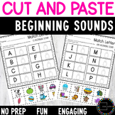 PRESCHOOL KINDERGARTEN Alphabet Beginning Sounds Cut and P