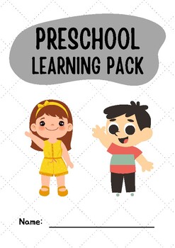 Preview of PRESCHOOL LEARNING PACK : handwriting, Alphabet Worksheet, Craft and Coloring
