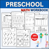 PRESCHOOL Math Workbook - 180 Worksheet pages - Math and L