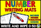 PRESCHOOL NUMBER WRITING TRACING TO 50 WORKSHEET PRACTICE 