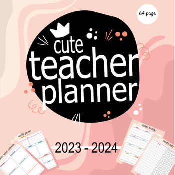 Preview of PRESCHOOL Teacher's Planner 2023-2024 Printable - Back to School