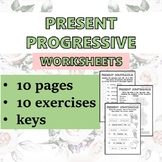 PRESENT CONTINUOUS PROGRESSIVE worksheets ESL EFL ENGLISH 