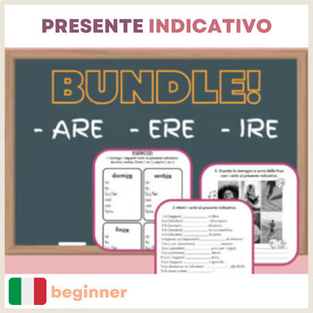 Preview of PRESENTE indicativo – Italian grammar present tense (BUNDLE)