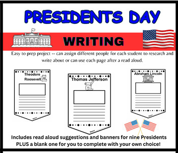 Preview of PRESIDENT DAY BANNER PROJECT | PRESIDENTS OF UNITED STATES OF AMERICA