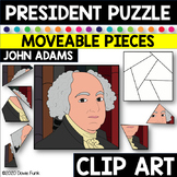 PRESIDENT PUZZLE Moveable Pieces Clip Art JOHN ADAMS