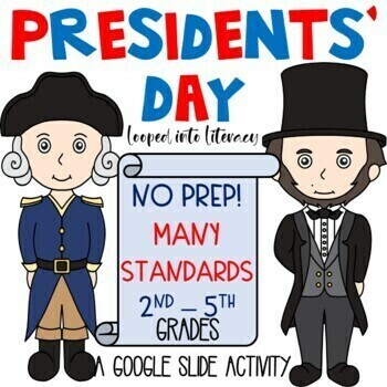 Preview of PRESIDENT'S DAY ABRAHAM LINCOLN GEORGE WASHINGTON GOOGLE SLIDES NO PREP READING