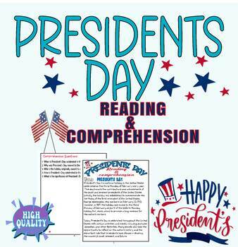 Preview of PRESIDENT'S DAY READING PASSAGES-History Of President's Day-Comprehension Text