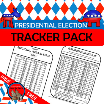 Preview of PRESIDENTIAL ELECTION Tracker Pack FREE Record electoral votes & reveal winner!