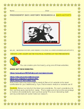 Preview of PRESIDENTS DAY:  A HISTORY & MATH ACTIVITY, MG, AP AMERICAN HISTORY, GRS: 5-12