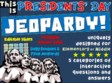 PRESIDENTS DAY JEOPARDY! Interactive, Editable Gameboard w