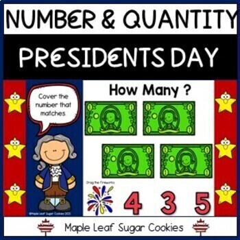 Preview of PRESIDENTS' DAY NUMBER & QUANTITY!!! Count to 20! Subitize, Cardinal, Compare **