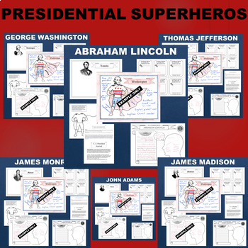 Preview of PRESIDENTS DAY SUPERHERO Activity BUNDLE