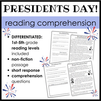 Preview of Presidents Day Nonfiction Reading Comprehension