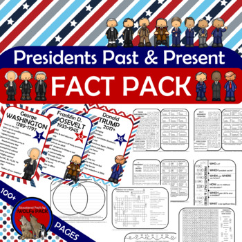 Preview of PRESIDENTS Past and Present FACT PACK Informational Text Writing Prompts More