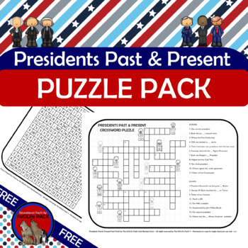 Preview of PRESIDENTS Past and Present PUZZLE PACK