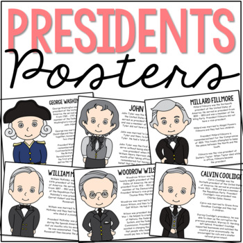 Preview of PRESIDENTS Posters | US American History Bulletin Board Decor