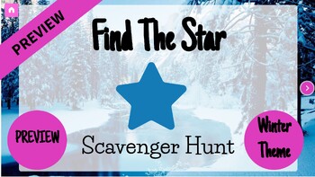 Preview of PREVIEW - "Find That Star!" -Digital Scavenger Hunt- Winter Themed- 25 Questions