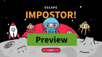 Preview of PREVIEW- Woodwind and Brass Family Imposter virtual game- 10 questions