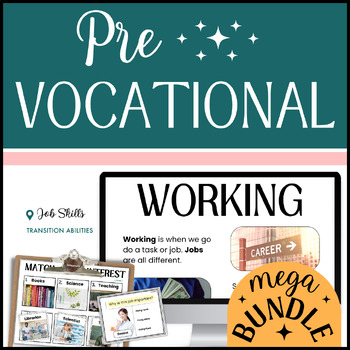 Preview of PREVOCATIONAL GROWING BUNDLE | Job Skills | High School Special Ed