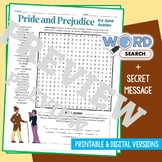 PRIDE AND PREJUDICE Word Search Puzzle Novel, Book Review 