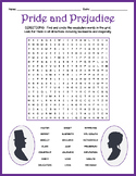 PRIDE & PREJUDICE Novel Study Word Search Puzzle Worksheet