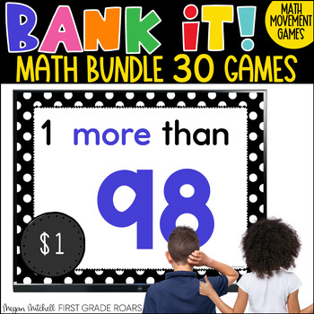 Preview of MATH Math Movement Projectable Games Bank It BUNDLE