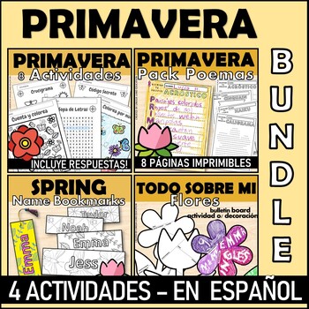 Preview of PRIMAVERA ACTIVIDADES ESCRITURA CRAFT BULLETIN BOARD 4  RECURSOS ESPAÑOL