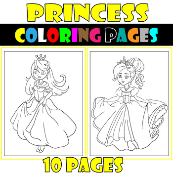Pretty Princess Coloring Book for Kids: Amazing Coloring Pages for
