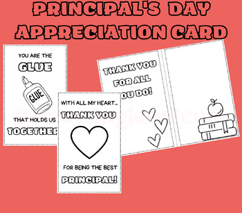 Preview of PRINCIPAL'S DAY APPRECIATION Thank You Cards!
