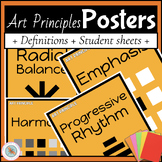 PRINCIPLES OF ART classroom posters, definitions and worksheets