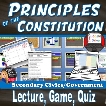Preview of PRINCIPLES OF THE CONSTITUTION - Lecture & Review Game - Print & Digital