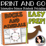 PRINT AND GO Interactive Science Printables for ROCKS AND 