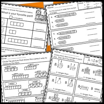 1st grade math worksheets graphing measuring tpt