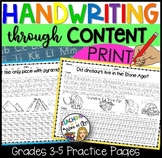 PRINT Handwriting Practice Grades 3 and up- SET 1