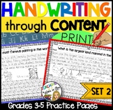 PRINT Handwriting Practice for Grades 3 and up- SET 2