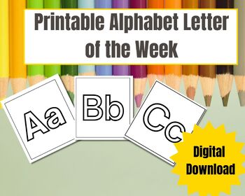 Preview of PRINTABLE ALPHABET LETTERS -  UPPERCASE , LOWERCASE ,BLACK AND WHITE