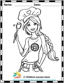 Barbie Coloring Pages for Kids, Girls, Boys, Teens Birthday School