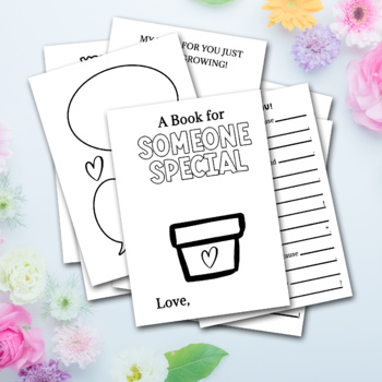 Preview of PRINTABLE BOOK FOR SOMEONE SPECIAL, MOTHER'S DAY GIFT FROM CHILD, THANK YOU CARD